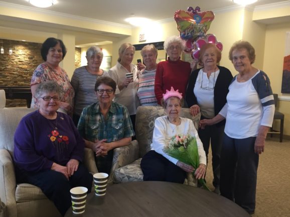 Image of Elderly Group of Women Smiling